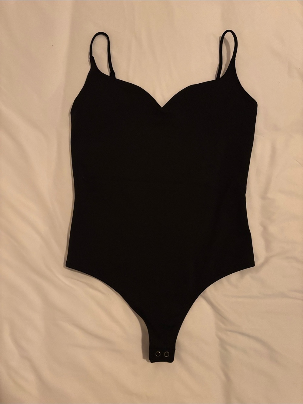 Express Black Slim Fit Spaghetti Strap Bodysuit